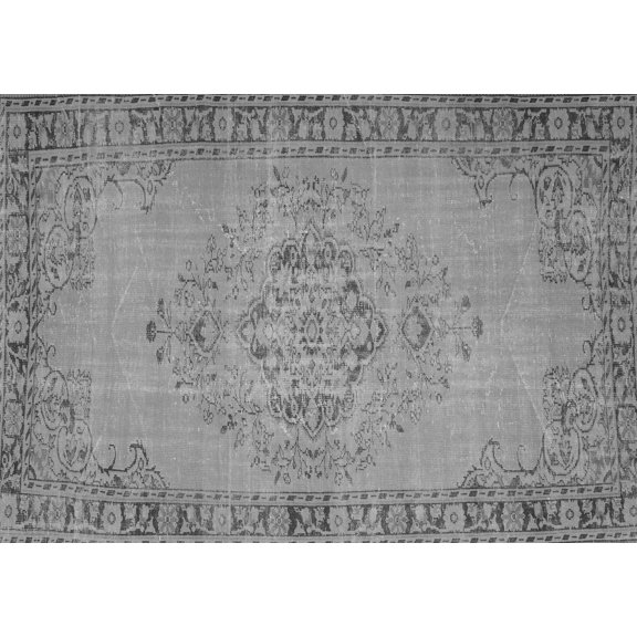 Ahgly Company Indoor Rectangle Abstract Gray Contemporary Area Rugs, 2' x 4'