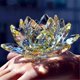 thumbnail image 3 of For C Crystal Lotus Flower Figurine Valentine Wedding Decor Glass Craft Collection Paperweight Table, 3 of 5