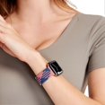 thumbnail image 4 of Stretchy Nylon Bands Compatible with Apple Watch 38mm 40mm 41mm 42mm 44mm 45mm,Adjustable Elastic Sport Band Women and Men Wristbands for iWatch Serie, 4 of 4