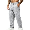 thumbnail image 2 of Men's Stretch Ripstop Tactical Pants Lightweight Flex Hiking Cotton Twill Cargo Work Pants with Multi Pockets Gray, 2 of 6