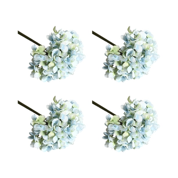 Flores Artificiales Matsuzay 4x para Decoración del Hogar Azul Claro