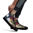 thumbnail image 4 of Boricua Puerto Rico High Top Canvas Shoes Sneakers Black Size 12, 4 of 7