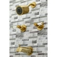 thumbnail image 3 of Kingston Brass KBX8147DPL Paris Two-Handle Tub and Shower Faucet, Brushed Brass, 3 of 5