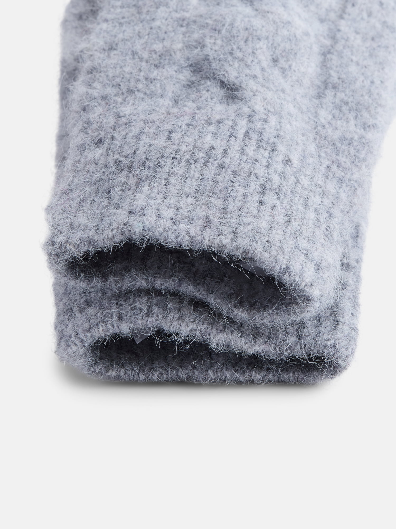 Scenario Women's Cable Knit Mittens, Medium Grey Heather