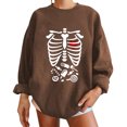 thumbnail image 1 of Moda mujer estampado cuello redondo pulóver Tops manga larga cómoda blusa sudadera Fridja  czfsfas5789, 1 of 7