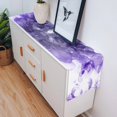 thumbnail image 4 of Purple Feather Watercolor Table Runner Home Wedding Table Flag Mat Table Centerpieces Decoration Party Dining Long Tablecloth, 4 of 6