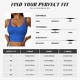 thumbnail image 6 of Lsque Blue Glitter Printed Women'S Sports Bra, Compression, Moisture Wicking, High-Impact Sports Bra For Women,Supportive sports bra-XX-Large, 6 of 9