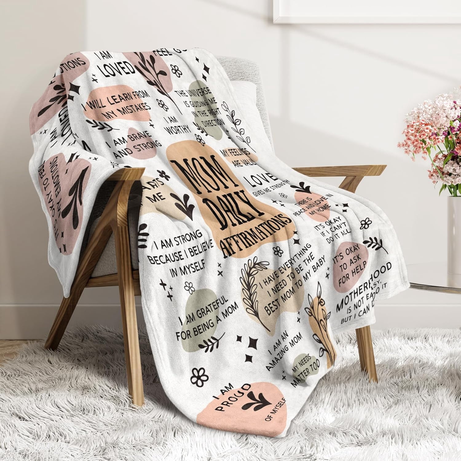 New Mom Gifts for Women Blanket, Postpartum Gender Reveal Mothers Day Birthday Gifts for Girl, Boy Mom