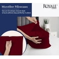 thumbnail image 5 of Royale Linens Standard Pillowcase Set of 2 - Bed Pillow Cover - 20"x26" - Red Pillowcases - 1800 Brushed Microfiber, Wrinkle & Fade Resistant - Soft & Cozy- Standard Size Pillow Case (STD,Burgundy), 5 of 9