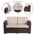 thumbnail image 3 of Afuera Living Causeuse de Patio en Osier, Brun Chocolat et Beige, 3 of 8