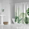 thumbnail image 3 of Minimalist Leaves Plant Modern Palm Shower Curtains, Farmhouse Shower Curtains for Bathroom, Bath Shower Curtain Sets Waterproof Fabric Decor 72×72inch, 3 of 4