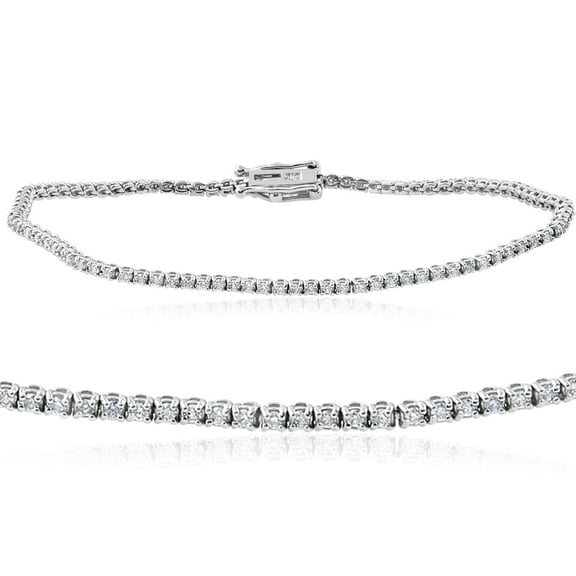 Pompeii 1 1/2 cttw Diamond Tennis Bracelet 14k White Gold 7" (H,I1-I2)