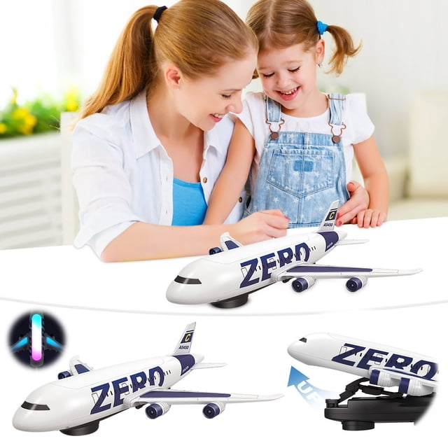 Electrics Lift And Rotation Aircraft Model With Light And Music Large Scales Directional Sounds And Light Airplane