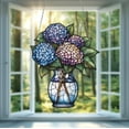 thumbnail image 3 of Hydrangea Flower Vase Window Hanging, Stained Glass Decoration,Suncatcher Gift for Mom or Dad, Floral Home Decor, Beautiful Mothers Day Gift, 3 of 4