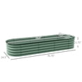 thumbnail image 3 of 6.4' x 2' x 1' Metal Raised Garden Bed Kit, Galvanized Steel Planter Box with Protective Edging, Green, 3 of 11