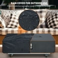thumbnail image 4 of 48" Outdoor Propane Fire Pit Table 50,000 BTU Steel Fire Pit with Wind Guard & Waterproof Cover, Convertible to Dining Table for Patio, Deck, Backyard, 4 of 8