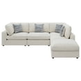thumbnail image 3 of Serene 5-piece Upholstered Modular Sectional Sofa Beige, 3 of 17
