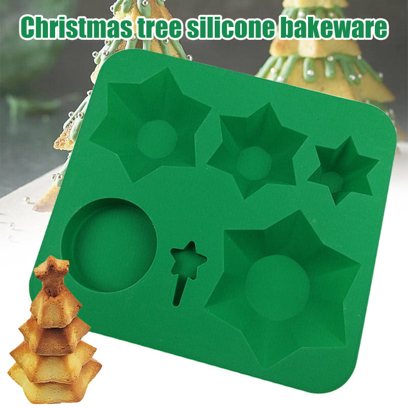 Details about   Baking Mold Christmas Tree Silicone Cake Decor Ice Cube Tray Jelly Mould