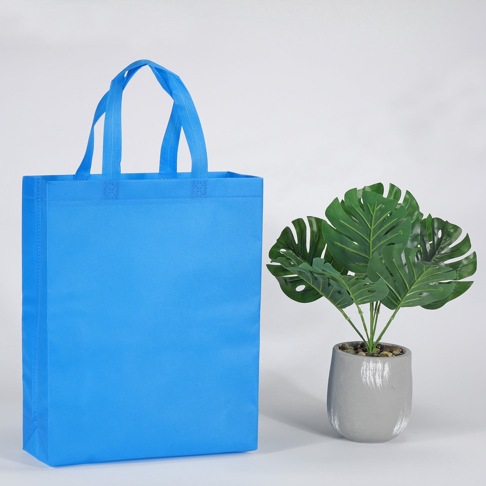 Unique Bargains Reusable Gift Bags Vertical Style Non-Woven Tote Bag Sky Blue