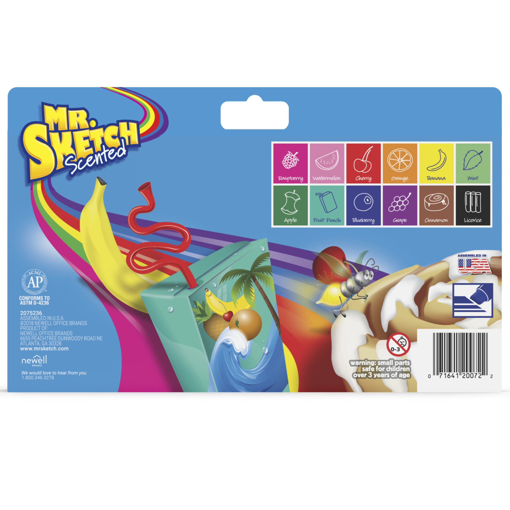 Mr. Sketch® Scented Watercolor Markers, 18 Colors, 18/Se