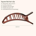 thumbnail image 2 of Flat Hair Clips for Women, Square Flat Hair Claw Clips for Thick and Thin Hair, Medium Tortoise Lay Flat Hair Clips, French Strong Hold Non-Slip Claw Clips for Daily Styling (4 Packs), 2 of 7