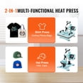 thumbnail image 2 of KFFKFF Heat Application Device, Dimensions 12 x 15 inch, Dual Functionality with Cap Press, 360° Rotating Shirt Imprinting Device, Digitally Accurate Control, Quick Uniform Warming for T-Shirts/Hats, 2 of 9