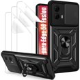 thumbnail image 1 of MARVA Funda para Motorola Moto Edge 50 Fusion + 3pzs Mica Protector de Pantalla,con Ventana Deslizante PC,Lámina Hierro Magnética,Soporte Invisible,TPU+PC,Accesorios, 1 of 8