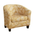 thumbnail image 1 of CJC 2-Piece Club Chair Covers, Stretch Printed Tub Chair Cover Slipcover, Armchair Furniture Protector for Living Room Bar Counter Hotel (Yellow/Leaves), 1 of 9