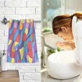 thumbnail image 7 of Yayeee 2 Pack Hand Towels for Bathroom 100% Cotton 16" x 28" Soft Absorbent Kitchen Towel, Yellow Wavy Plaid, 7 of 7