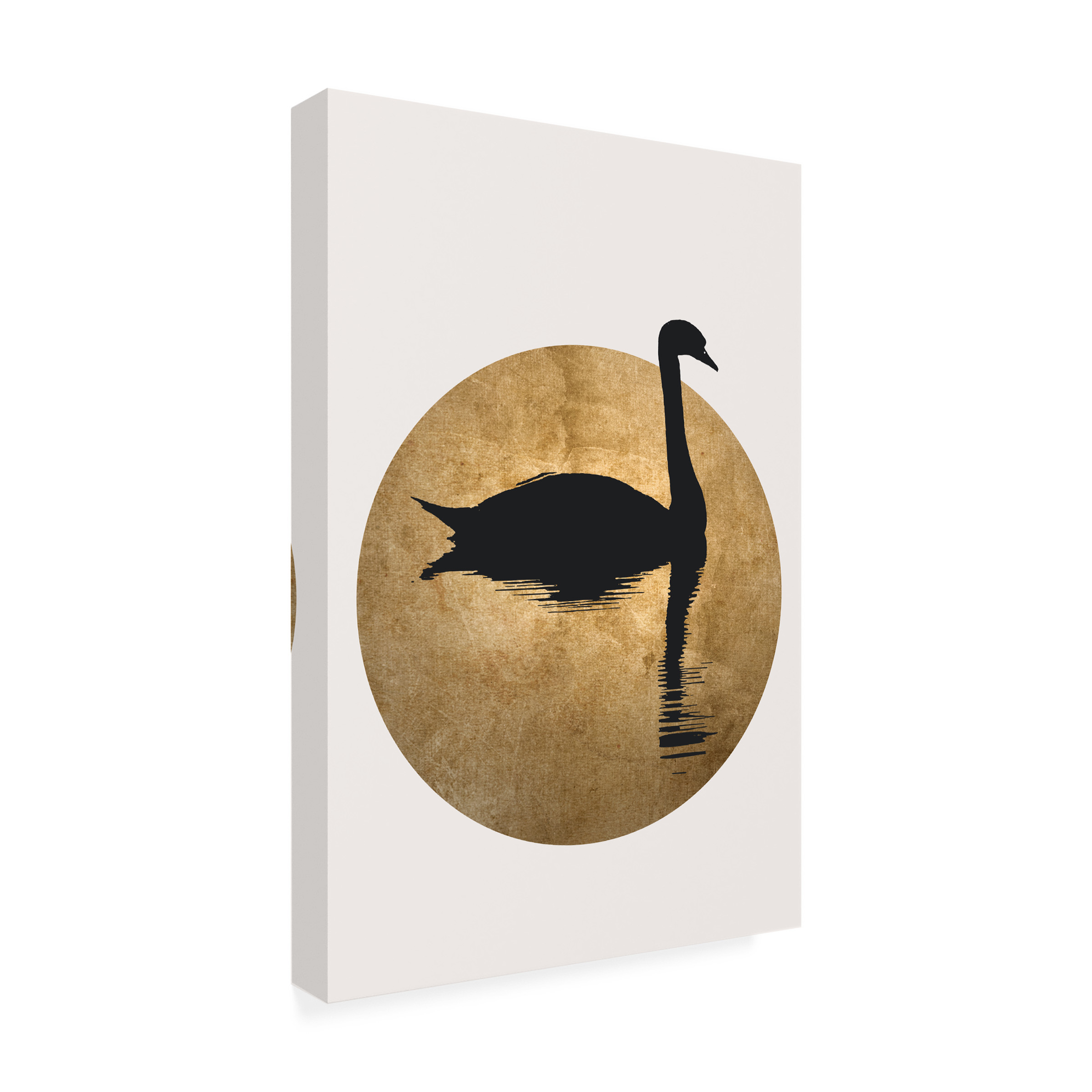 Kubistika 'The Swan Gold' Canvas Art