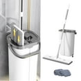 thumbnail image 3 of Flat Mop and Bucket System with Wringer - Wet/Dry Floor Cleaning Kit, 2 Reusable Microfiber Pads, Adjustable Handle for Hardwood, Laminate & Tile Floors, 3 of 9