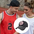 thumbnail image 5 of CUZIBR Mens Trendy Baseball Caps Fashion Letter Embroidered Distressed Sun Hats Casual Vintage Washed Comfortable Adjustable Strap Summer Golf Runing Casual Party Birthday Headwear,C,One Size, 5 of 7