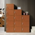 thumbnail image 5 of Hodedah Armoire de Rangement Fermée pour la Maison à 4 Tablettes, Cerisier, 5 of 5