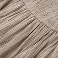thumbnail image 5 of Lcziwo Western Dresses for Women Cowgirl Sleeveless Lace Up High Low Midi Dress Boho Summer V Neck Vintage Pleated Sundress Khaki,L, 5 of 6