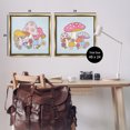 thumbnail image 3 of Stupell Industries Groovy Floral Mushrooms Botanical & Floral Painting Gold Floater Framed Canvas Art Print Wall Art, 25 x 25, Set of 2, 3 of 9