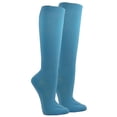 thumbnail image 3 of Couver Unisex Soccer Knee High Athletic Socks, 2 Pairs, Large, Sky Blue, 3 of 10