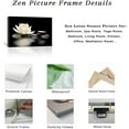 thumbnail image 6 of Zen Wall Art Lotus Flowers Stones on Water Pictures Canvas Prints Bathroom Decor Spa Artwork for Yoga Meditation Room Spiritual Gifts (Zen-3, 12.00" x 18.00"), 6 of 6
