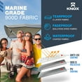 thumbnail image 7 of KNOX Universal 2 Bow Bimini Top Replacement Canvas, 600D Boat Canopy Sun Shade Cover with Storage Boot, Fits Most Small Boats & Inflatable Boats, No Frame Kit, 63" L x 39"-55" W (Light Gray), 7 of 7
