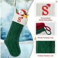 thumbnail image 3 of 1Pack Christmas Stockings with Initials, Personalized Embroidered Monogram 18 Inches Knitted Christmas Stockings Fireplace Xmas Stockings for Kids,Family Holiday Party Decoration, 3 of 6