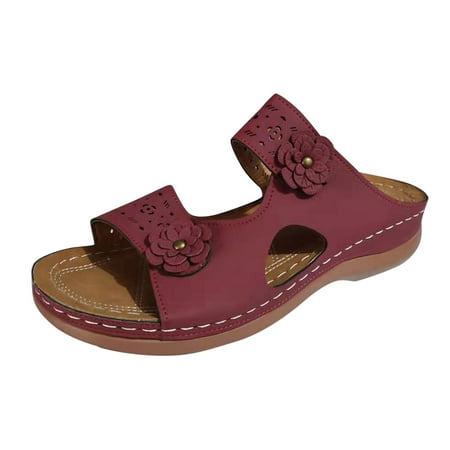

adviicd Slip On Sandals for Women Womens Wedge Sandals Espadrilles Peep Toe Slip On Backless Wedge Casual Summer Sandal Shoes