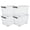 97QT 4PACK, variant on 4/6 Pack of Storage Boxes with Lids And Wheels, 72 And 97 Quarts Capacity, Ideal for Storing Various Household Items, Stackable, Available in Three Colors