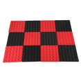 thumbnail image 2 of 24X Charcoal Acoustic Foam Tiles Soundproofing Foam Panels Studio Sound Padding 2 x 10 x 10 Inch(Black+Red), 2 of 8