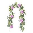 thumbnail image 2 of Guirnalda de flores artificiales colgantes, enredadera floral, decoración de boda, multifuncional Púrpura, 2 of 8