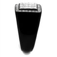 thumbnail image 4 of Luxe Jewelry Designs Men's Two Tone IP Black Stainless Steel Ring with AAA Grade CZ Stones - Size 12, 4 of 4