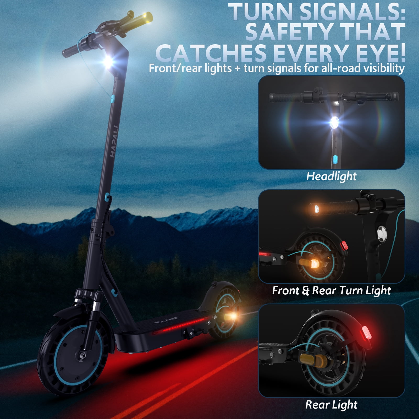 Electric Scooters for Adults with Smart App Control, 10" Tires & Dual Suspension, 650W Motor for 22 MPH, 25-Mile Range Foldable E-Scooter