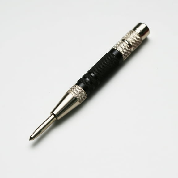 TMAX 6 Inch Premium Adjustable Spring Loaded Center Hole Punch, Heavy Duty Steel Automatic Center Marker Tool for Metal, Wood, Glass