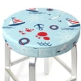 thumbnail image 3 of Lsque Sailboats Anchors Round Bar chair cushion covers Velvet Fabric Premium Comfort Protects from Scratches and Stains for 14-17 Inch Chair- 12 inch, 3 of 7