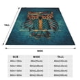 thumbnail image 3 of Balery Owl In Blue Manta de Felpa Suave y Acogedora – Cobija de Franela Aterciopelada para Cama, Lavable y Cálida para Sofá, Mascotas, Transpirable-40"x30", 3 of 7