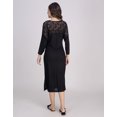 thumbnail image 4 of Moomaya Women's Long Nightdress - Elegant V-Neck Maxi Nightgown With Lace Detailing & Side Slit, 4 of 8