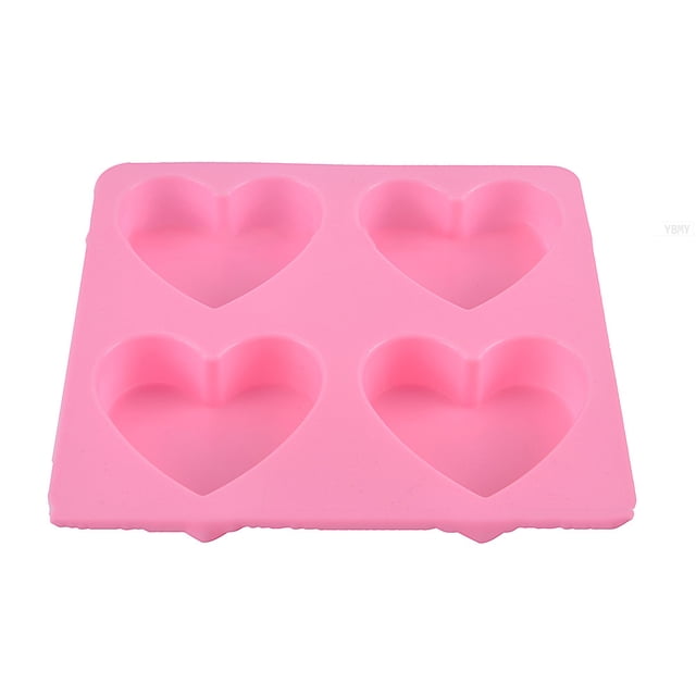 Molde de silicona con forma de corazón para fondant, decoración de tartas, chocolate y jabón, herramienta versátil para hornear y hacer manualidades